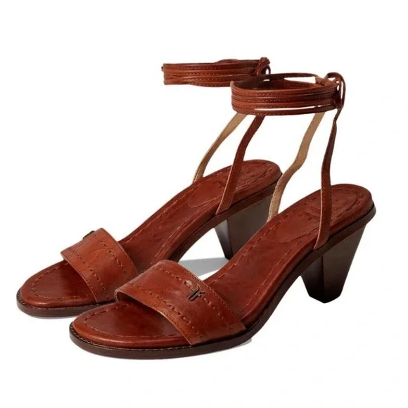 FRYE Estelle Ankle Tie Fiesta Leather Sz 6 - Picture 4 of 11